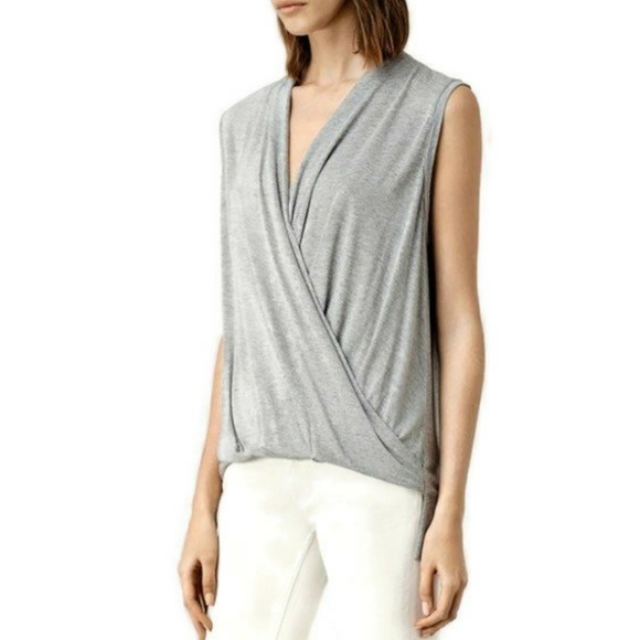 All Saints Tops - All Saints Glo Top Sleeveless Twist Front Tee